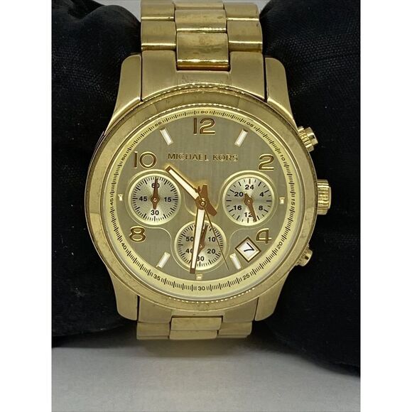 Michael Kors Runway MK5055 Womens Stainless Steel Analog Dial Quartz Watch MP843 - Picture 2 of 12